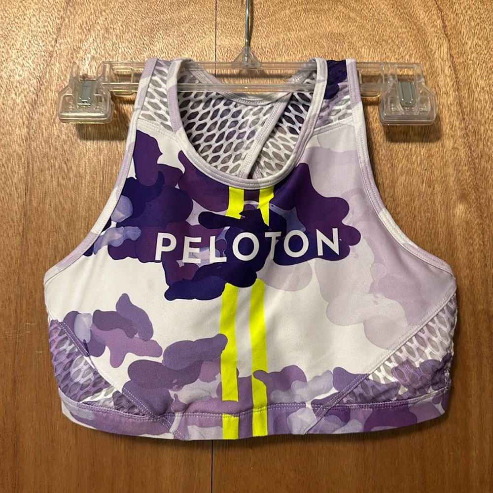 Peloton WITH Purple Camo Sports Bra
